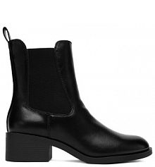 Botki na słupku JENNY czarne 