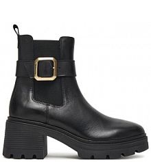 Botki na słupku Tamaris czarne 