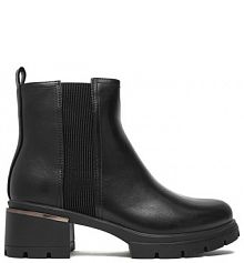 Botki na słupku JENNY czarne 