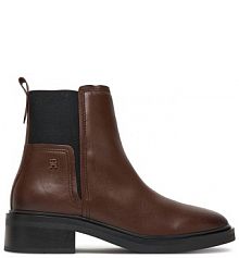 Botki Tommy Hilfiger brązowe damskie 