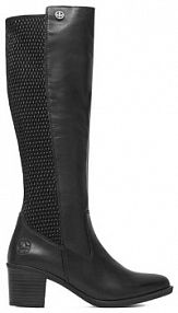 Kozaki na obcasie Rieker czarne 