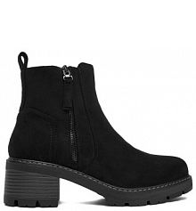Botki na słupku Clara Barson czarne 