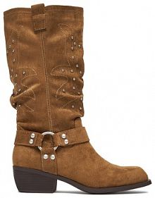 Kozaki na obcasie JENNY brązowe 