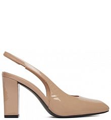 Sandały na słupku JENNY beżowe 