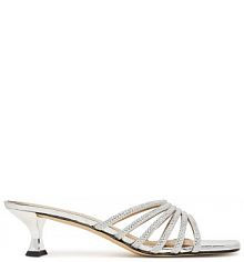 Klapki MICHAEL Michael Kors srebrne damskie 