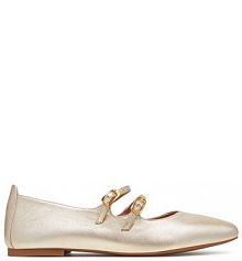 Baleriny Unisa złote damskie 