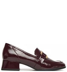 Półbuty na obcasie Caprice bordowy damskie 