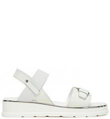 Sandały na koturnie Lasocki białe 