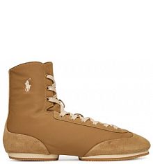 Botki Polo Ralph Lauren beżowe damskie 