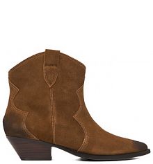 Botki na słupku Badura brązowe 