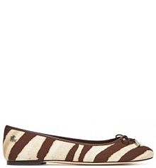 Baleriny LAUREN RALPH LAUREN brązowe damskie 