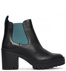 Botki na słupku Fly London czarne 