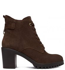 Botki na słupku Lasocki brązowe 