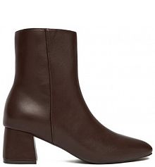 Botki na słupku JENNY brązowe 