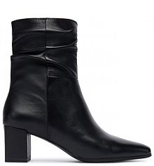 Botki na słupku Caprice czarne 