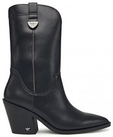 Botki na słupku Pepe Jeans czarne 