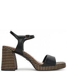 Sandały na słupku Tamaris czarne 