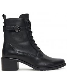 Botki na słupku Caprice czarne 