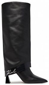 Kozaki na obcasie KARL LAGERFELD czarne 