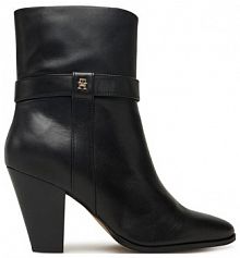 Botki na słupku Tommy Hilfiger czarne 