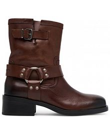 Botki Tommy Jeans brązowe damskie 