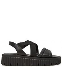 Sandały na koturnie Tamaris czarne 