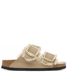 Klapki Birkenstock brązowe damskie 