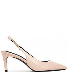 Sandały na szpilce BOSS fioletowe 