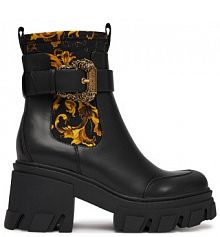 Botki na słupku Versace Jeans Couture czarne 