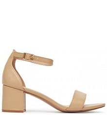 Sandały na słupku JENNY beżowe 