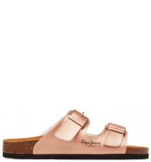 Klapki Pepe Jeans złote damskie 