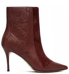 Botki na szpilce Eva Minge bordowy 
