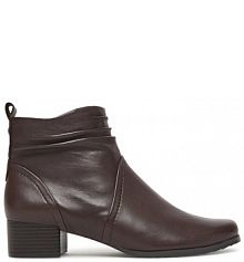 Botki na słupku Caprice brązowe 