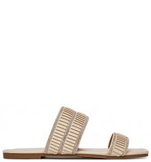 Klapki JENNY beżowe damskie 