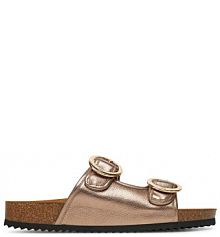 Klapki Caprice brązowe damskie 