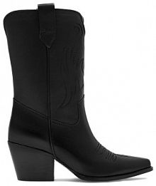 Botki na słupku Badura czarne 