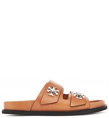 Klapki Tory Burch brązowe damskie 