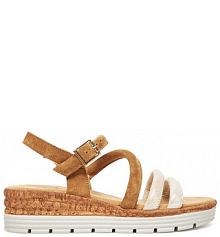 Sandały na koturnie s.Oliver beżowe 