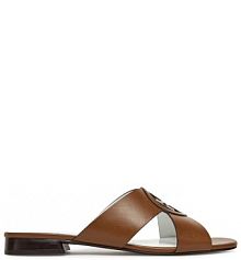 Klapki Tory Burch brązowe damskie 