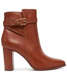 Botki na słupku LAUREN RALPH LAUREN brązowe 