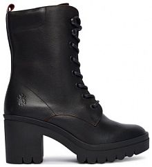 Botki na słupku Fly London czarne 