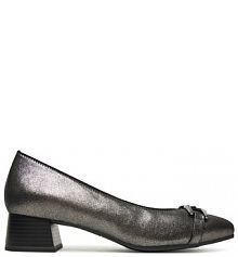 Półbuty na obcasie Caprice szare damskie 