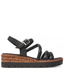 Sandały na koturnie s.Oliver czarne 