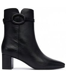 Botki na słupku Caprice czarne 