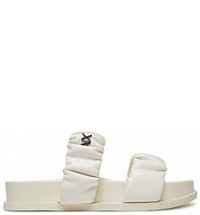 Klapki Armani Exchange écru damskie 