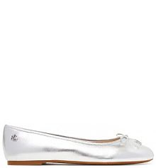 Baleriny LAUREN RALPH LAUREN srebrne damskie 