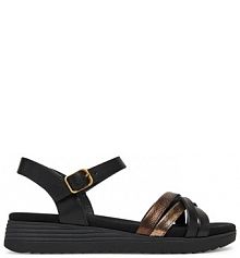 Sandały na koturnie Lasocki czarne 