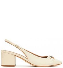 Sandały na słupku Guess beżowe 