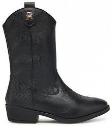 Botki Tommy Hilfiger czarne dziecięce 