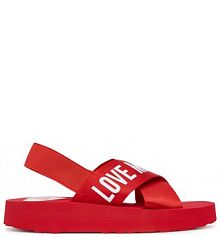 Sandały LOVE MOSCHINO czerwone damskie 